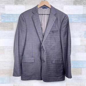 Brooks Brothers E Thomas Regent Sport Coat Brown Plaid Wool Cashmere Mens 42R